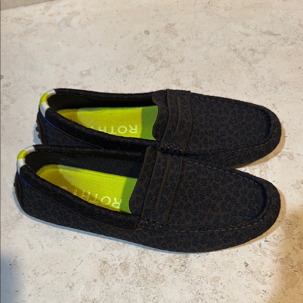 Rothy's Black and Brown Driving Loafers- LIKE NEW